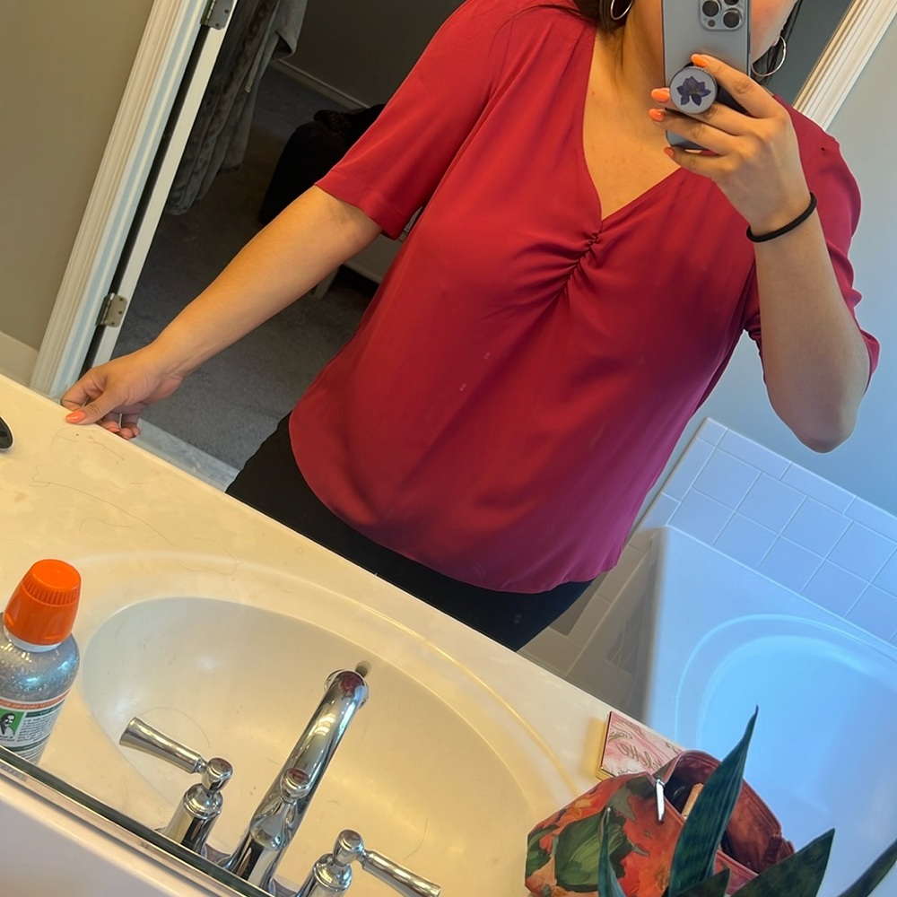 Loft Blouse Raspberry Color